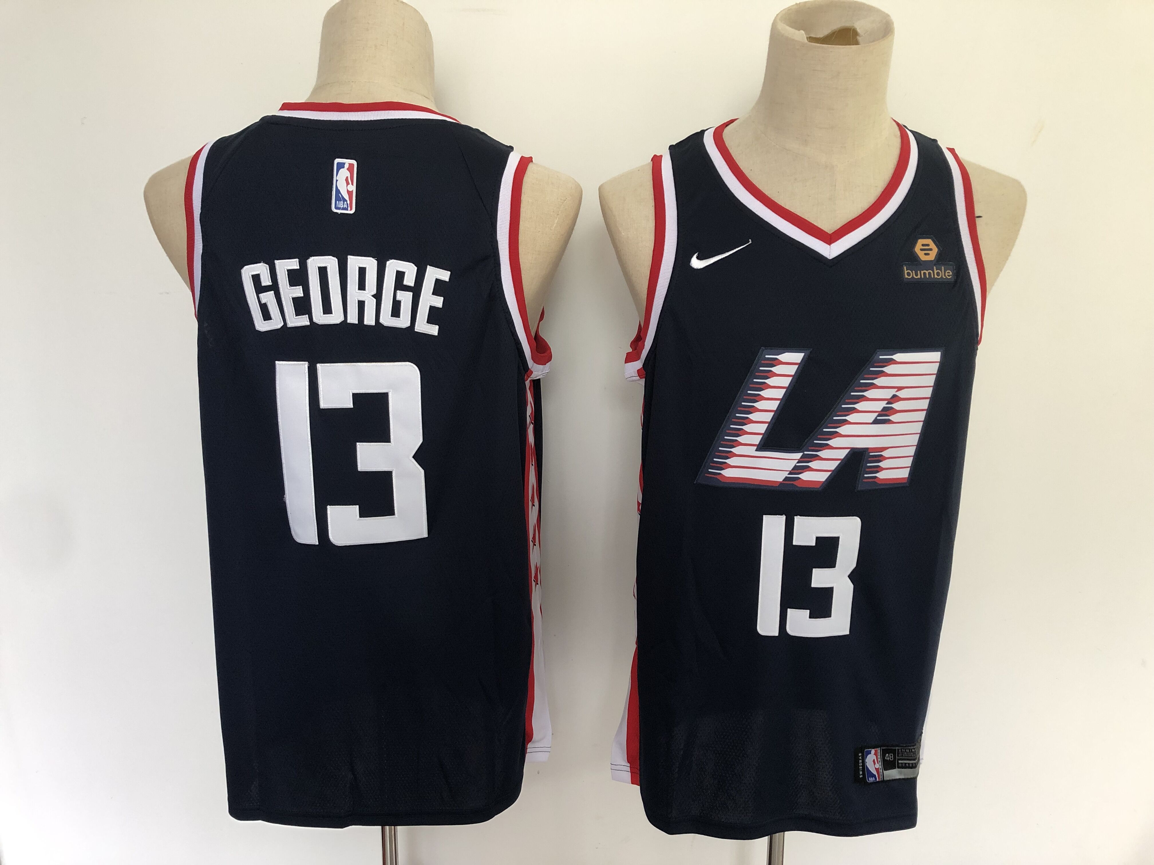 Men Los Angeles Clippers #13 George Blue City Edition Game Nike NBA Jerseys->new york knicks->NBA Jersey